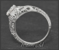 Preview: Diamant Ring, 0,91ct Solitär, 585 Weißgold, Jugendstil Design